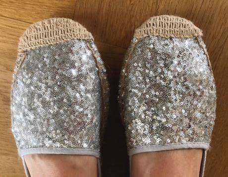 Ligotavé strieborné espadrilky, 35