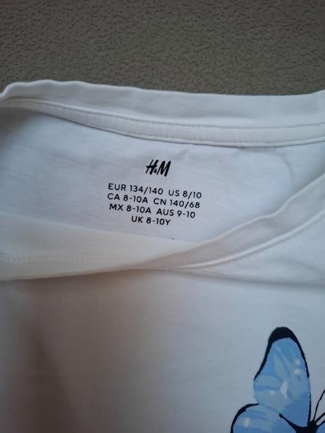 Tričko motýle, h&m,134