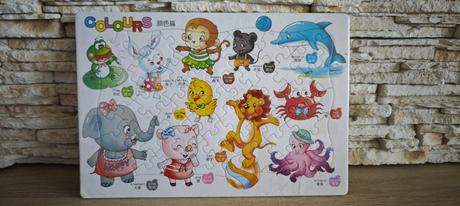 Nové detské puzzle / vkladačka s motívom zvierat,
