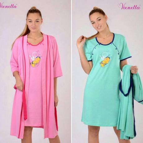 Materská nočná košieľka so županom, vienetta secret,l / m / s / xl / xxl