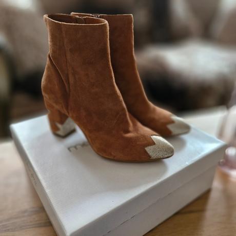 Celokožené kozačky mellow yellow paris, 40