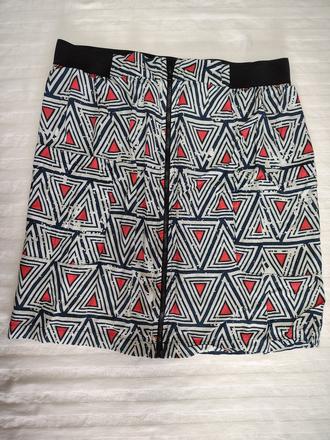Dámska sukňa, geometrický vzor, limited, 12/m, marks & spencer,m