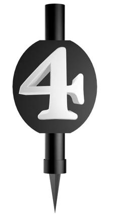 Tortový zápich ohňostroj čierny č.4 - skladom,