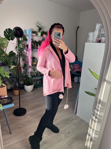 Ružový kabatik, xs