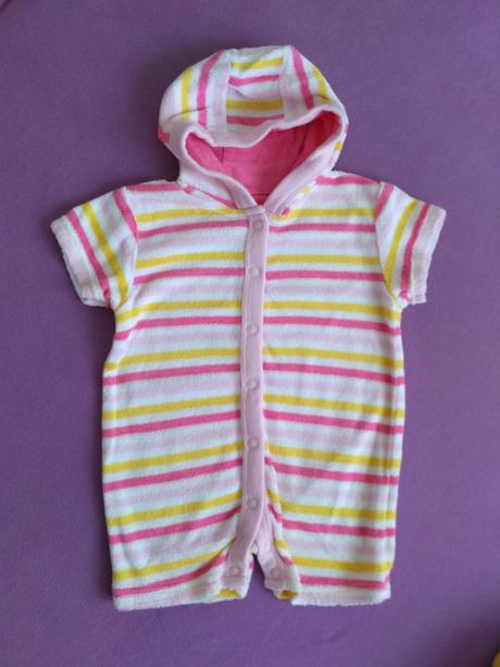 Velúrový overal, opalovačky s kapucňou, marks & spencer,68