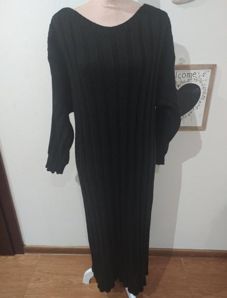 Pletené maxi šaty, l