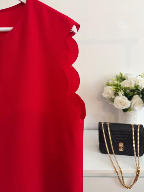 Elegantná červená blúzka, l