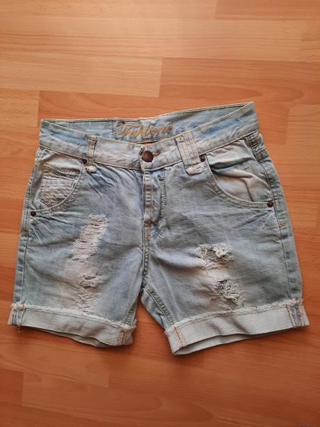 Dámske rifľové šortky, fishbone,xs