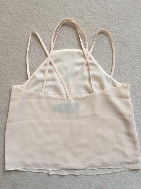 Pudrovo ružovy hodvábny top xs, xs