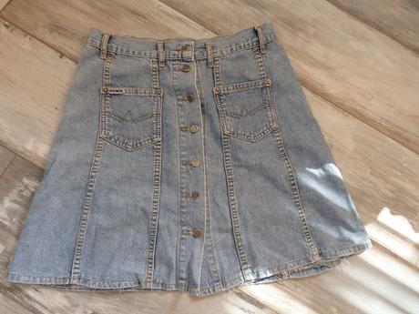 Cool rifľová sukňa do áčka na gombíky 36/38, 170