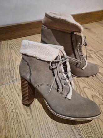 Členkov čižmy kožené veľ 39, 39