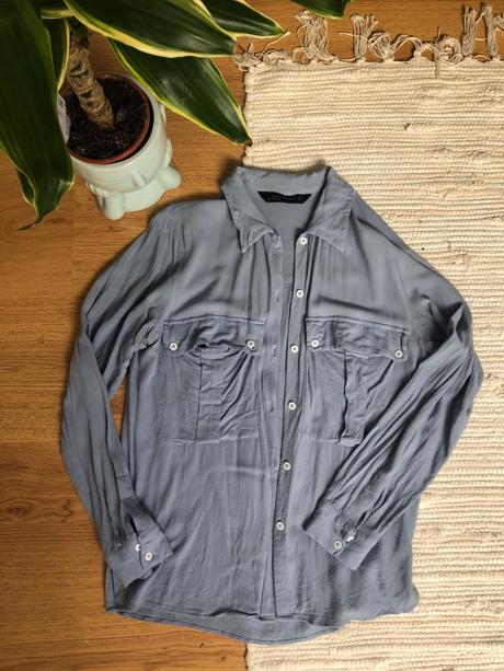 Modrá košeľa/ blúzka zara, zara,s