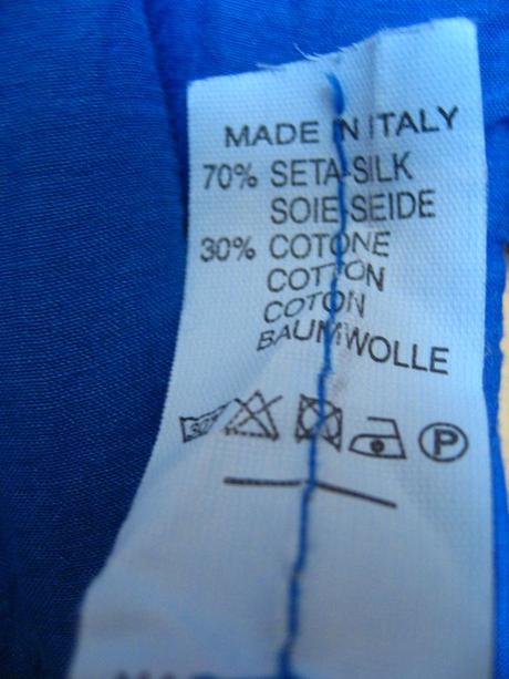 Hodvábna blúzka s čipkou a opaskom, m