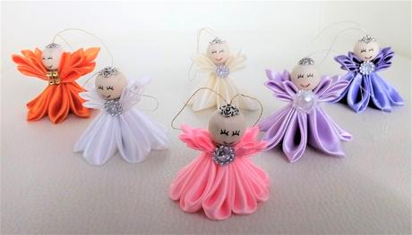 Vianočná dekorácia - anjeličkovia rôzne farby, 