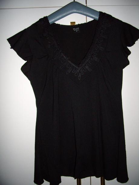 Tričko s výšivkou na dekolte, l