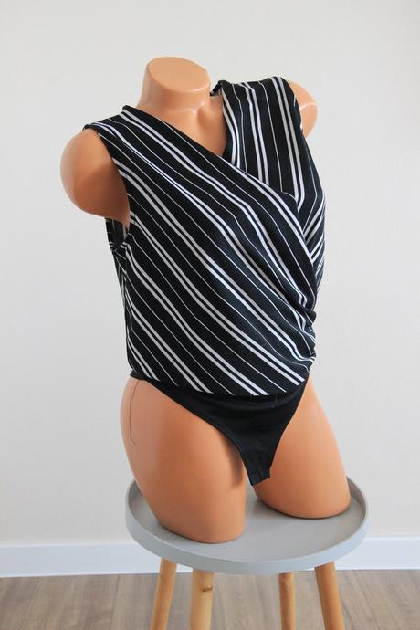 Čierno biela body blúzka, s/m, s