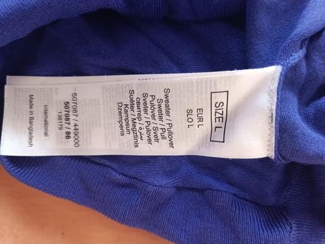 Fialový pulóver s netopierími rukávmi, orsay,l