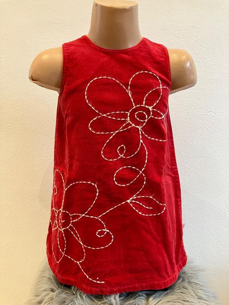 Dievčenské menčestrové šaty s kvetmi (92), mothercare,92