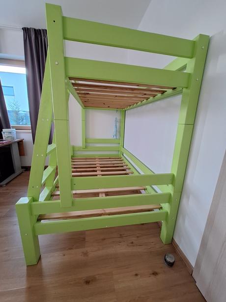 Poschodová posteľ - masív, 120 cm, šírka (cm): 120,dĺžka (cm): 200