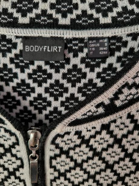 Kardigan na zips 36/38, bonprix,38
