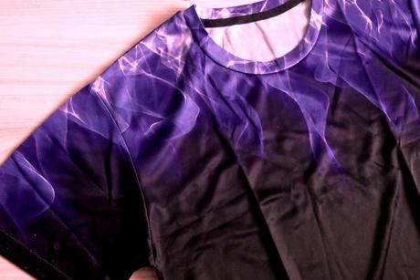 Tričko čierno fialové v. m/l, l / m