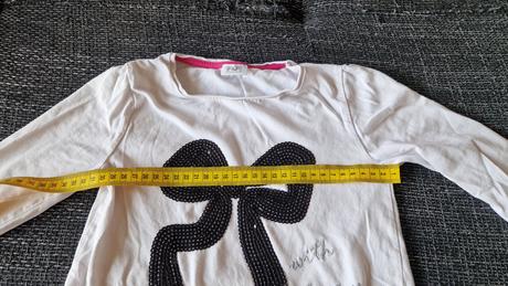 Biele tričko s mašľou, f&f,116