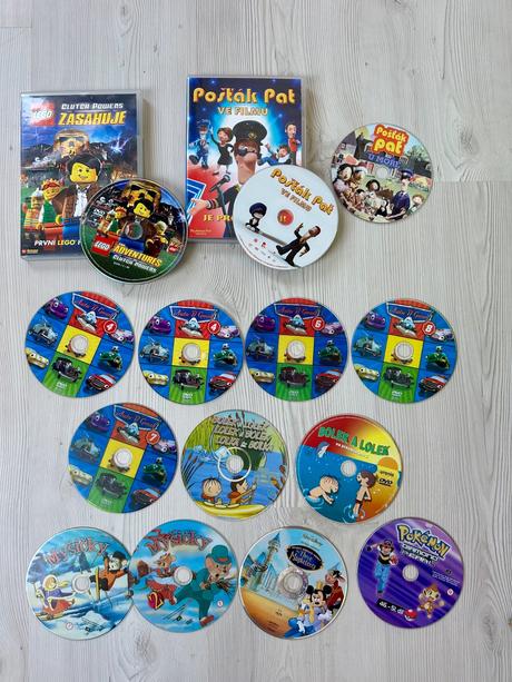 Dvd kreslené rozprávky lego, pošťák pat,cars, 