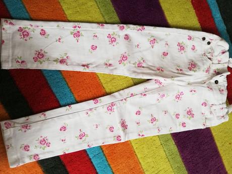 Kvetinové nohavice, denim,98