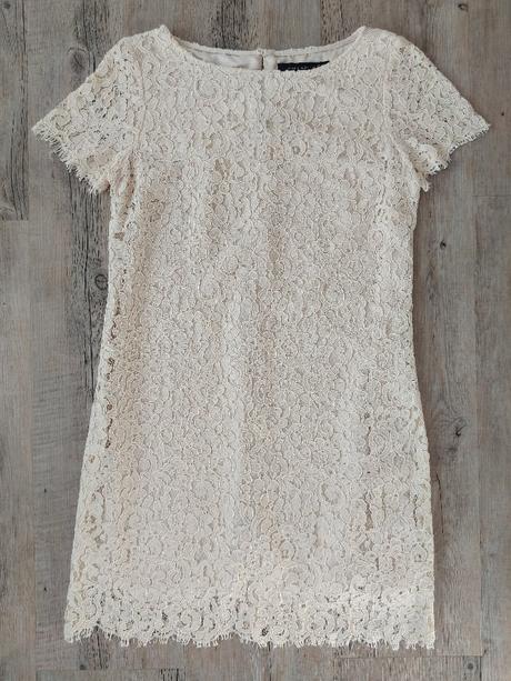 Krémové čipkované šaty zara, zara,s