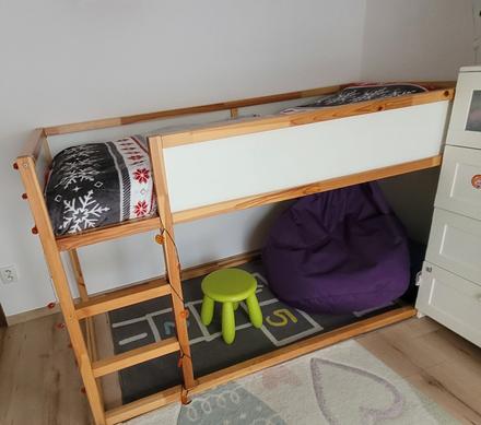 Posteľ ikea kura s matracom, šírka (cm): 90,dĺžka (cm): 200