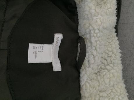 Zimna tehotenska bunda, h&m,s