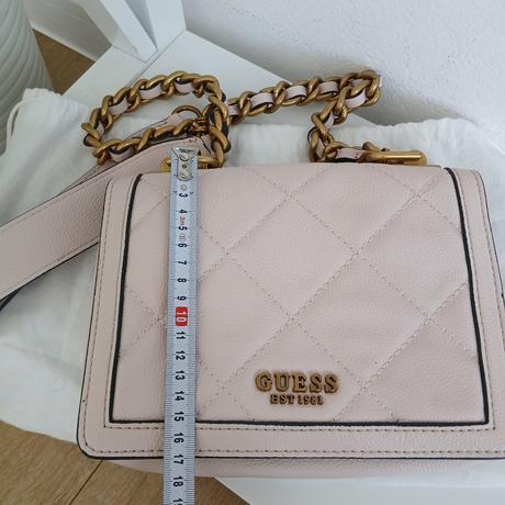 Guess pudrovo-ružová crossbody, guess