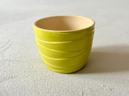 Zelený keramický kvetináč, 