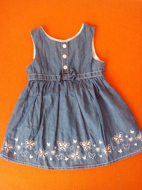 Riflové šaty s trickom dl.rukav, dopodopo,86