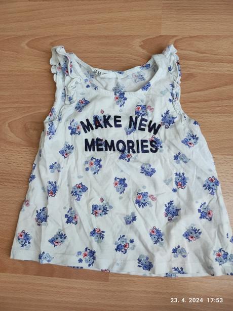 Tričko krátky rukáv pre dievčatko 92, h&m,92