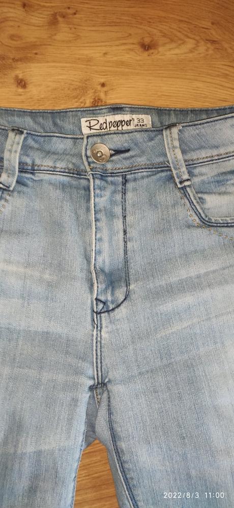 3/4 riflové nohavice- velkosť 33, 32