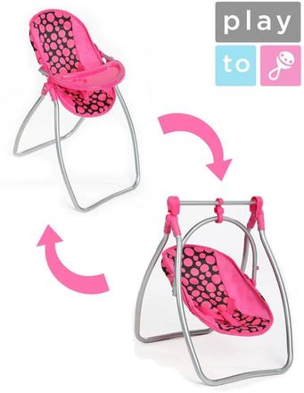 Stolička a hojdačka pre bábiku  2v1, 