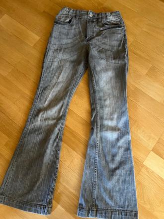 Elastické zvončekové nohavice, h&m,158