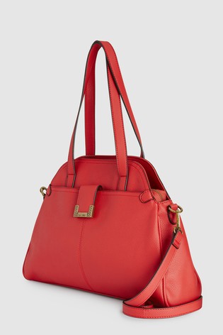Červená kabelka so sponou, next