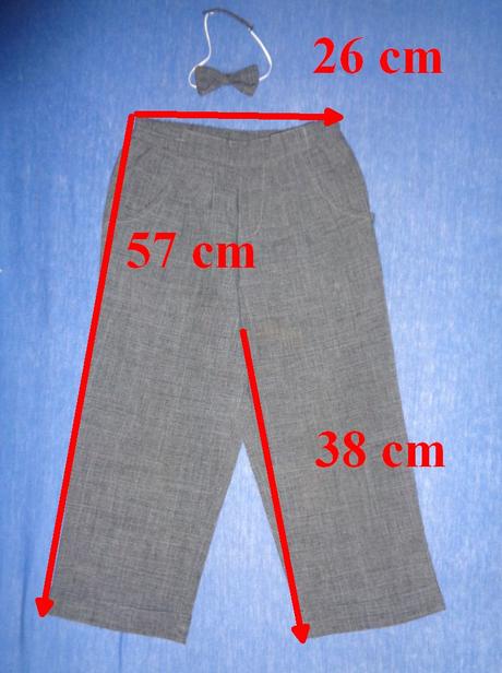 Slušné nohavice + motýlik, 110