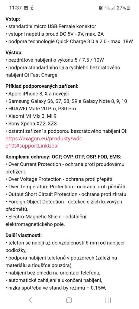 Nabíjačka bezdrôtová, 