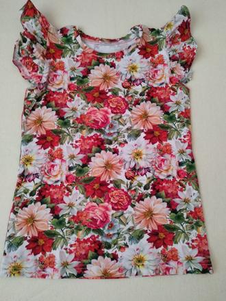 Dievčenské letné handmade tričko veľkosť 134, 134