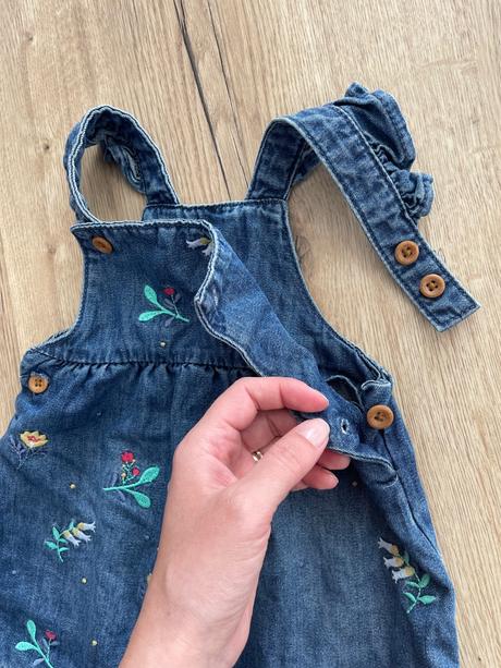 Riflové šaty / sukňa na traky, f&f,74