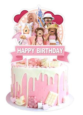 Tortový zápich roblox girl - skladom, tz-199,