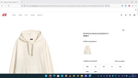 Mikina hm svetlobéžová, h&m,l