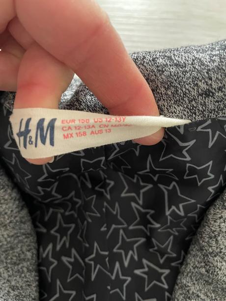 Sivé dievčenské sako vel.152-158, h&m,152