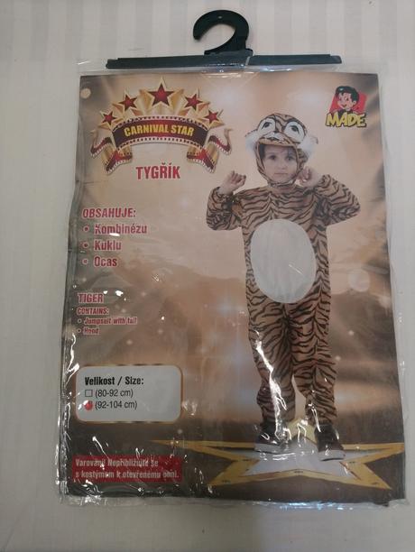 3 dielny kostým tigrík, 92-104 cm, 