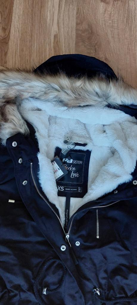 Čierna zateplená parka, new yorker,xs