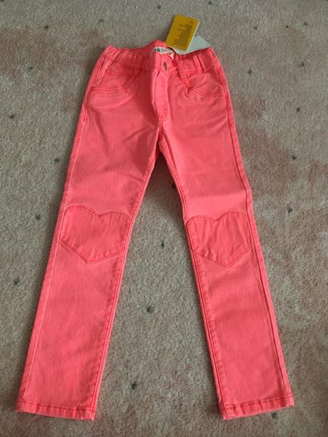 Neónové riflíky, h&m,110