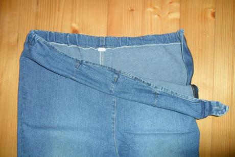 Tehotenske riflove nohavice, l